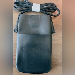 Old Navy Black Faux Leather Crossbody Pouch